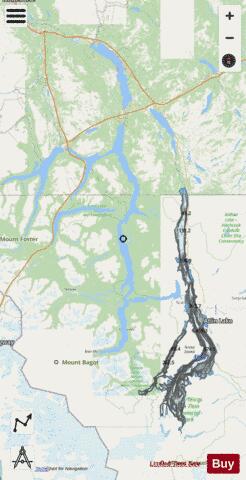 Tagish depth contour Map - i-Boating App - Streets