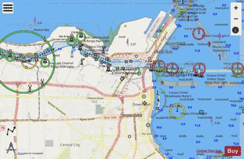 CORPUS CHRISTI HARBOR Marine Chart - Nautical Charts App - Streets