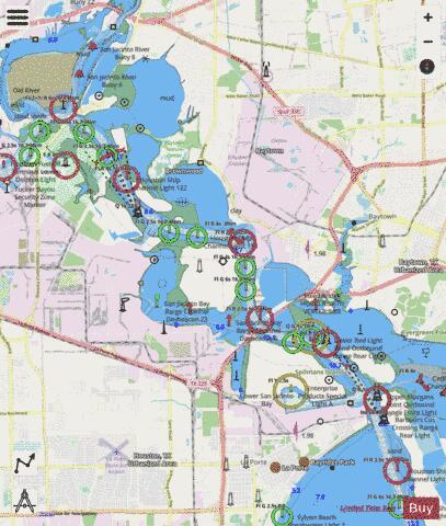 GALVESTON BAY SIDE A INSET 1 Marine Chart - Nautical Charts App - Streets