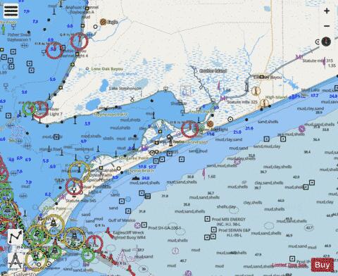 ELLENDER TO GALVESTON - EAST BAY Marine Chart - Nautical Charts App - Streets