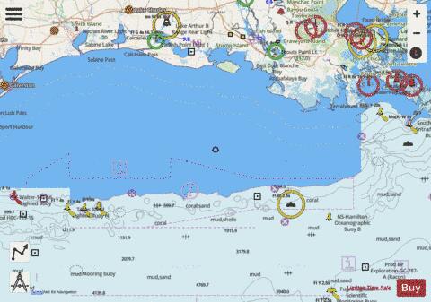 MISSISSIPPI RIVER TO GALVESTON Marine Chart - Nautical Charts App - Streets