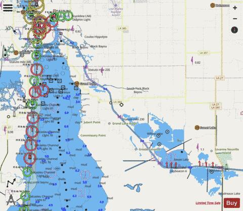 CALCASIEU LAKE Marine Chart - Nautical Charts App - Streets