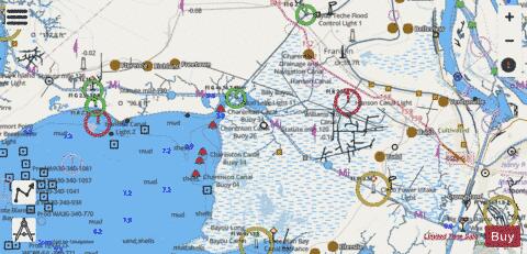 WAX LAKE OUTLET TO FORKED ISLAND Marine Chart - Nautical Charts App - Streets