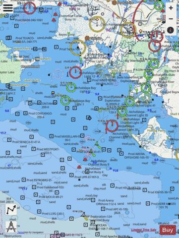 POINT AU FER TO MARSH ISLAND Marine Chart - Nautical Charts App - Streets