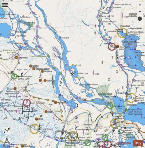 ATCHAFALAYA BASIN MAIN CHANNEL TO MORGAN CITY SIDE B Marine Chart - Nautical Charts App - Streets