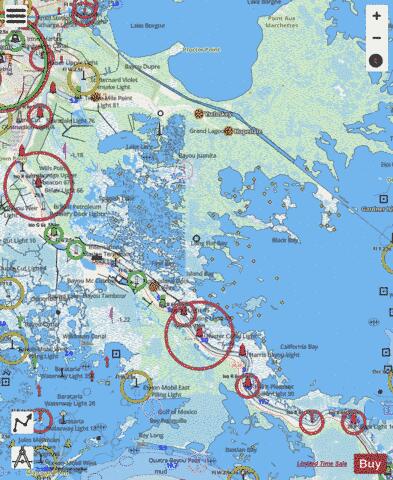 MISSISSIPPI RIVER VENICE TO NEW ORLEANS Marine Chart - Nautical Charts App - Streets