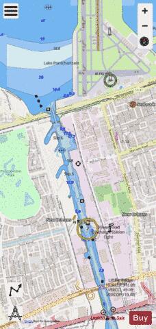 NEW ORLEANS HARBOR INSET 2 CONTINUATION OF INNER HARBOR Marine Chart - Nautical Charts App - Streets