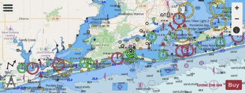 SANTA ROSA SOUND TO WOLF BAY Marine Chart - Nautical Charts App - Streets
