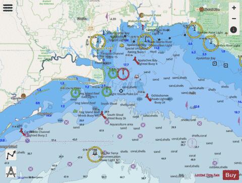 APALACHEE BAY Marine Chart - Nautical Charts App - Streets