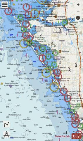 TAMPA BAY TO BLACKBURN BAY Marine Chart - Nautical Charts App - Streets