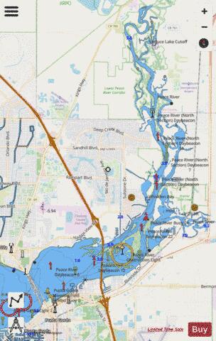 CONTINUATION OF PEACE RIVER Marine Chart - Nautical Charts App - Streets