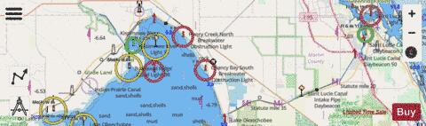 ST LUCIE INLET TO FORT MYERS AND LAKE OKEECHOBEE Marine Chart - Nautical Charts App - Streets