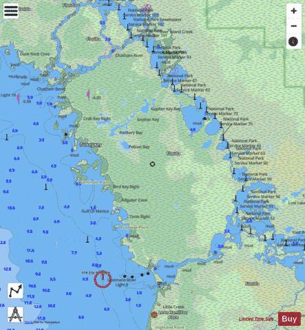 LOSTMANS RIVER TO WIGGINS PASS FLORIDA EXTENSION Marine Chart - Nautical Charts App - Streets