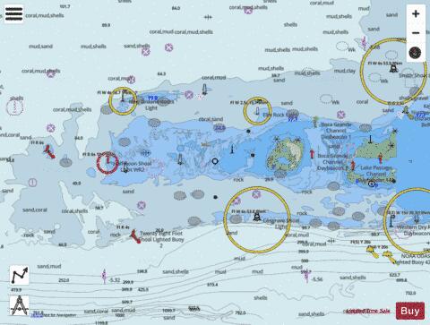 SAND KEY TO REBECCA SHOAL Marine Chart - Nautical Charts App - Streets