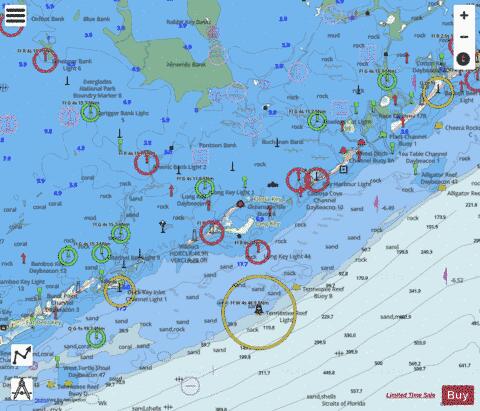 INTRACOASTAL WATERWAY MATECUMBE TO GRASSY KEY Marine Chart - Nautical Charts App - Streets