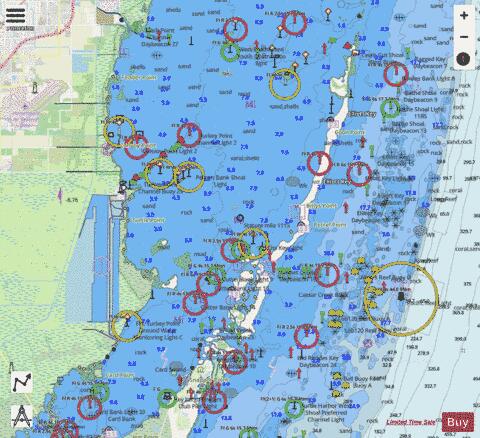 MAIMI TO MARATHON and FLORIDA BAY EXT 1 Marine Chart - Nautical Charts App - Streets