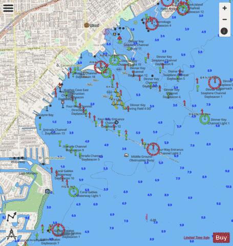 MIAMI TO MARATHON AND FLORIDA BAY PAGE B INSET 2 Marine Chart - Nautical Charts App - Streets