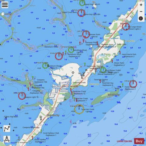 MIAMI TO MARATHON AND FLORIDA BAY PAGE E INSET 5 Marine Chart - Nautical Charts App - Streets