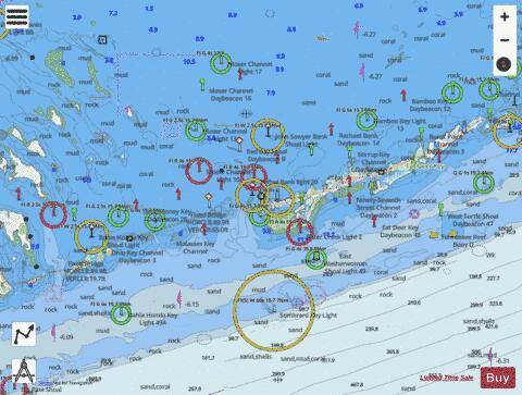 INTRACOASTAL WATERWAY GRASSY KEY TO BAHIA HONDA KEY Marine Chart - Nautical Charts App - Streets