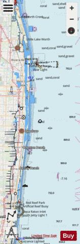 JUPITER INLET TO FOWEY ROCKS Marine Chart - Nautical Charts App - Streets