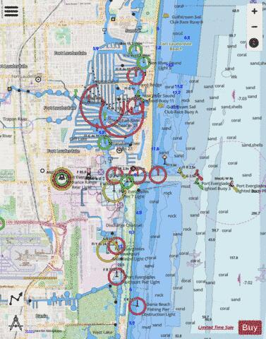 FORT LAUDERDALE PORT EVERGLADES Marine Chart - Nautical Charts App - Streets