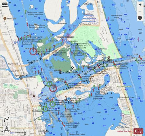 PALM SHORES TO WEST PALM BEACH INSET 1 Marine Chart - Nautical Charts App - Streets