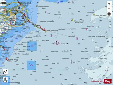 SAVANNAH RIVER APPROACH Marine Chart - Nautical Charts App - Streets