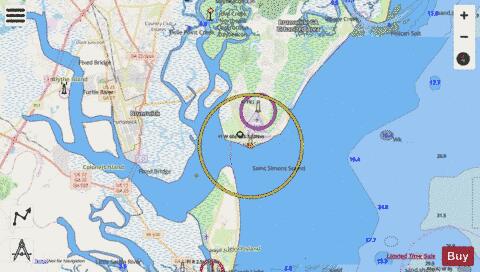 ST SIMONS SOUND BRUNSWICK HARBOR and TURTLE RIVER Marine Chart - Nautical Charts App - Streets