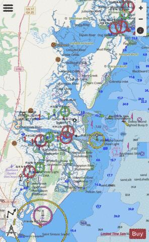 BEAUFORT RIVER TO ST SIMONS SOUND AA-BB Marine Chart - Nautical Charts App - Streets