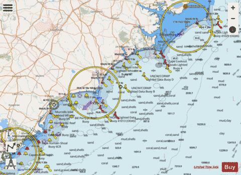 CAPE HATTERAS TO CHARLESTON Marine Chart - Nautical Charts App - Streets