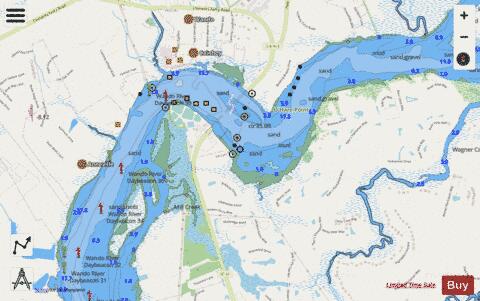 CONTINUATION OF WANDO RIVER Marine Chart - Nautical Charts App - Streets