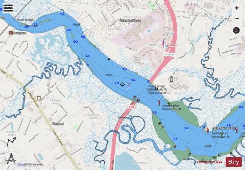 CONTINUATION OF ASHLEY RIVER Marine Chart - Nautical Charts App - Streets