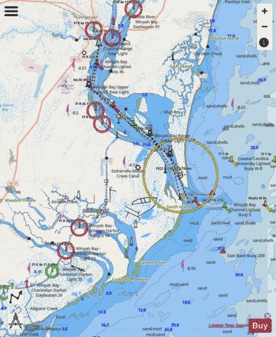 WINYAH BAY Marine Chart - Nautical Charts App - Streets