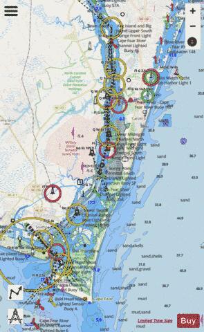 MYRTLE GROVE SOUND AND CAPE FEAR RIVER TO CASINO CREEK Marine Chart - Nautical Charts App - Streets