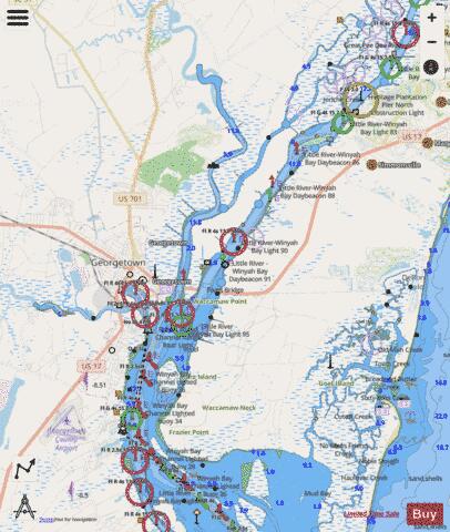 MYRTLE GROVE SOUND AND CAPE FEAR RIVER TO CASINO CREEK Marine Chart - Nautical Charts App - Streets