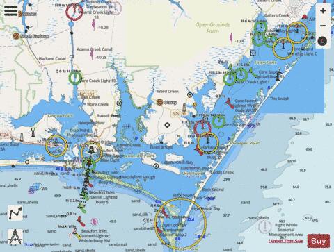 BEAUFORT INLET AND PART OF CORE SOUND Marine Chart - Nautical Charts App - Streets
