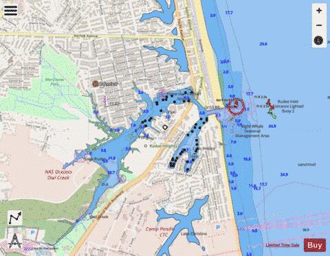 RUDEE INLET  INSET 2 Marine Chart - Nautical Charts App - Streets