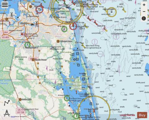 CAPE HENRY TO CURRITUCK BEACH LIGHT Marine Chart - Nautical Charts App - Streets