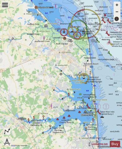 CAPE HENLOPEN TO INDIAN RIVER INLET Marine Chart - Nautical Charts App - Streets