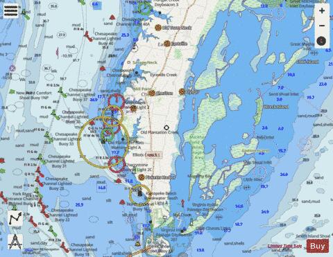 CHESAPEAKE BAY  CAPE CHARLES TO WOLF TRAP Marine Chart - Nautical Charts App - Streets