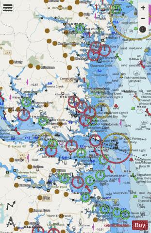 RAPPAHANNOCK RIVER ENTRNCE PIANKATANK-GREAT WICOMICO RIVERS Marine Chart - Nautical Charts App - Streets