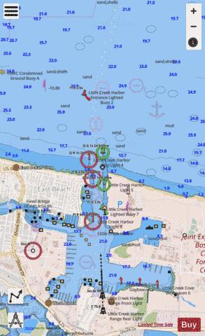 NAVAL AMPHIBIOUS BASE LITTLE CREEK Marine Chart - Nautical Charts App - Streets