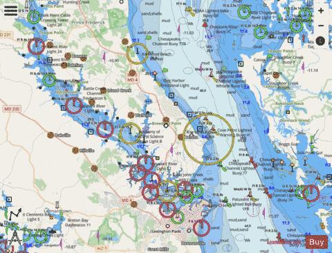 CHESAPEAKE BAY PATUXENT RIVER AND VICINTY Marine Chart - Nautical Charts App - Streets