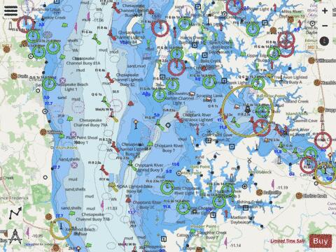 CHESAPEAKE BAY CHOPTANK RIVER AND HERRING BAY Marine Chart - Nautical Charts App - Streets