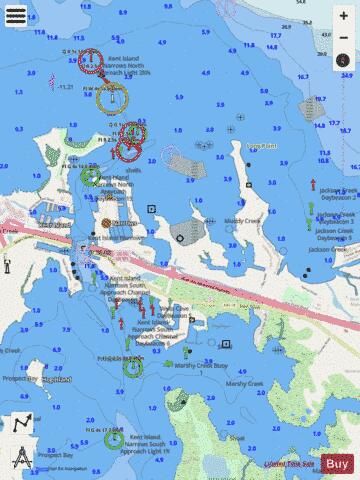KENT ISLAND NARROWS Marine Chart - Nautical Charts App - Streets