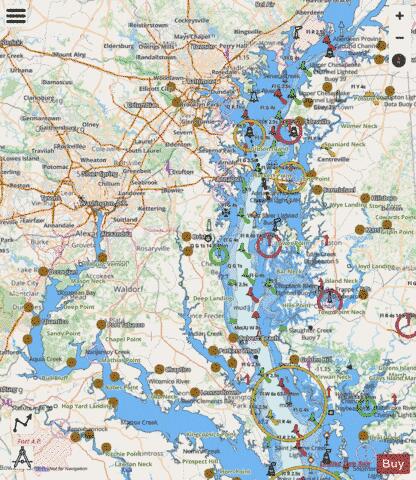 CHESAPEAKE BAY - NORTHERN PART Marine Chart - Nautical Charts App - Streets