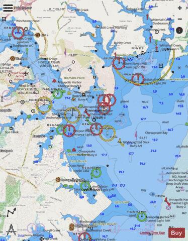 ANNAPOLIS HARBOR Marine Chart - Nautical Charts App - Streets
