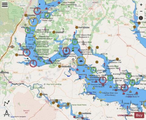 POTOMAC RIVER  ST CLEMENTS BAY TO MATTAWOMAN CREEK Marine Chart - Nautical Charts App - Streets