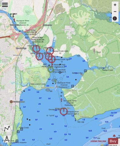 POTOMAC RIVER  OCCOQUAN AND BELMONT BAY VA INSET 10 Marine Chart - Nautical Charts App - Streets