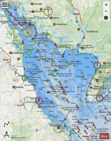 DELAWARE BAY Marine Chart - Nautical Charts App - Streets